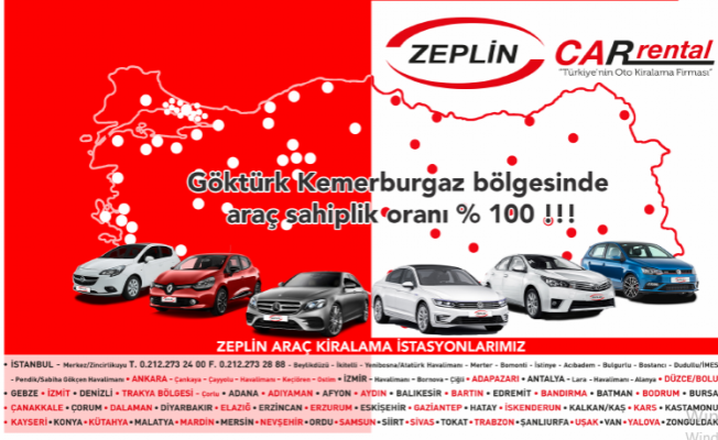 Zeplin Car Rental Göktürk ve Kemerburgaz'da Hizmet Veriyor
