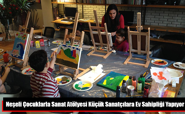 Neşeli Çocuklarla Sanat Atölyesi Küçük Sanatçılara Ev Sahipliği Yapıyor