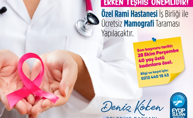 40 yaş üstü kadınlara ücretsiz mamografi taraması