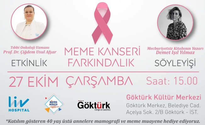 Göktürk Dergisi, Biltes Koleji ve Liv Hospital Vadistanbul ile birlikte meme kanseri için farkındalık etkinliği