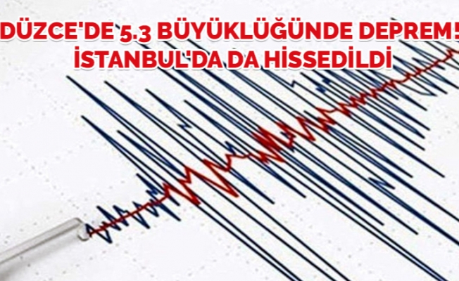 Düzce'de gerçekleşen deprem, İstanbul'u da sarstı!