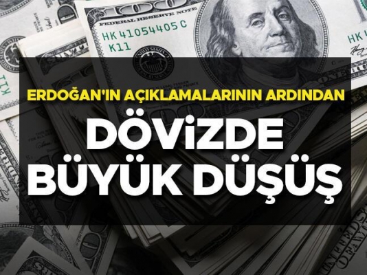 Erdoğan'ın açıklamalarının ardından dolar, euro ve altında sert düşüş