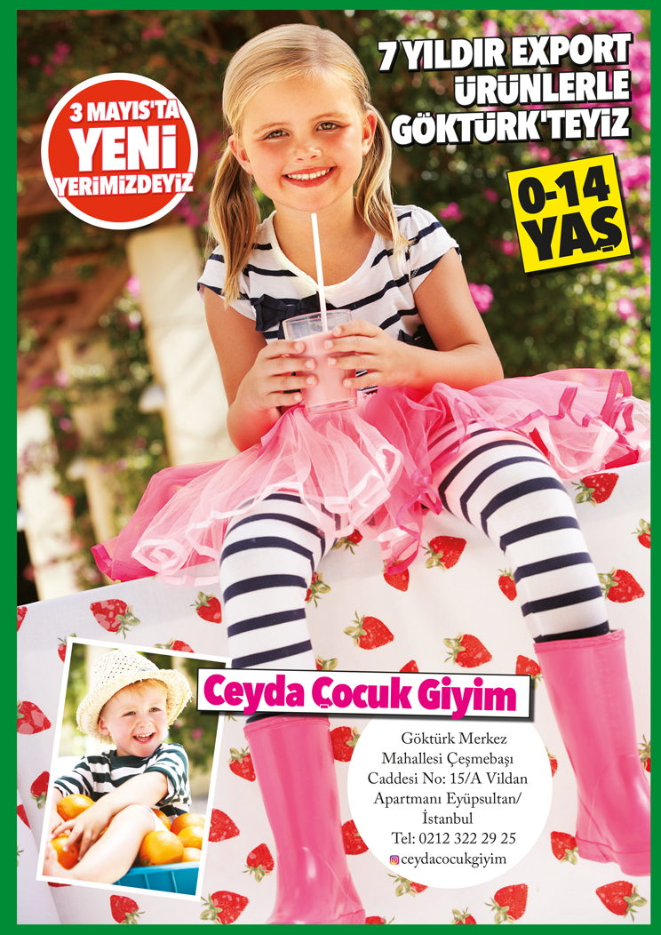 Göktürk Dergisi Nisan Sayısı Ceyda Çocuk Giyim