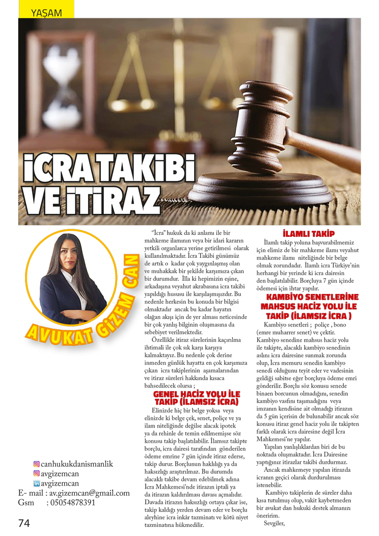 Göktürk Dergisi Nisan Sayısı Avukat Gizem Can